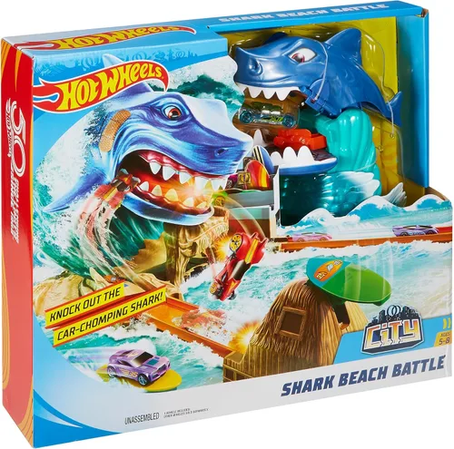 Hot Wheels Hot Wheels City Shark Beach Battle Set Multicolor