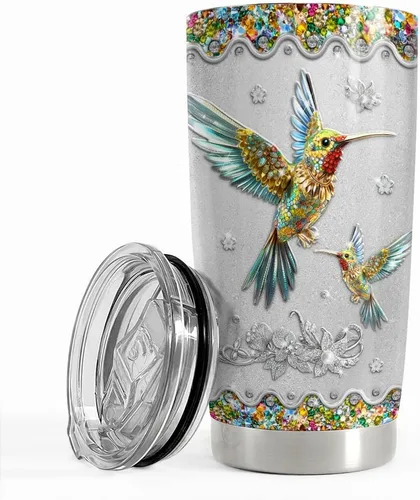 Miniatura 33 de SANDJEST Vaso irlandés de acero inoxidable con tapa de cruz celta de 20 onzas, regalos para mujeres, cumpleaños, Navidad Irish