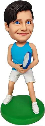 Miniatura 25 de Figura personalizada de Bobble-Heads Muñeca, Taekwondo 6th Dan Man Custom Bobble Head, Figuras de Cabeza Bobble Hecho a mano, Escultura