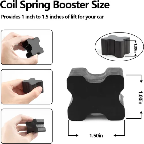 Miniatura 2 de Espaciador de resorte helicoidal de goma, espaciadores de resorte helicoidal resistentes para automóvil, espaciadores de elevación de resorte