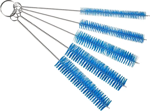 Miniatura 8 de Juego de cepillos de limpieza de tubos de 10 pulgadas, paquete de 10 cepillos de paja de nailon extralargos con asas flexibles para botellas, Negro