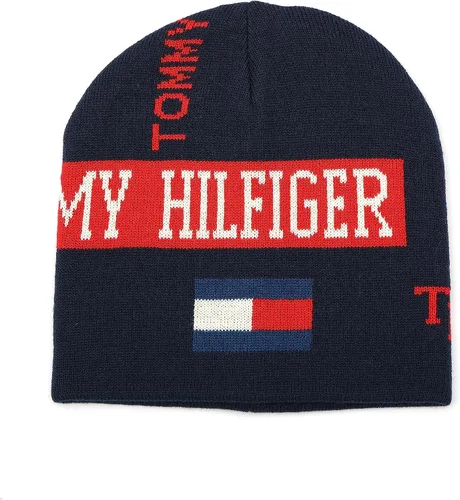 Miniatura 2 de Tommy Hilfiger Conjunto de gorro y guante reversible con logotipo para niños