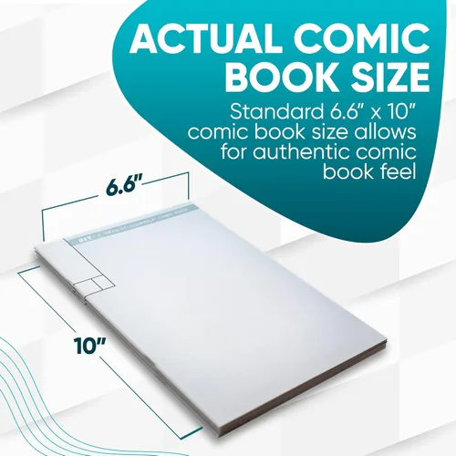 Miniatura 3 de KOALA TOOLS - Blank Comic Book, Draw-It-Yourself Comic Sketch Book with Dynamic Panels, 6.6 x 10 Inches, 28 Pages, Pack of 1