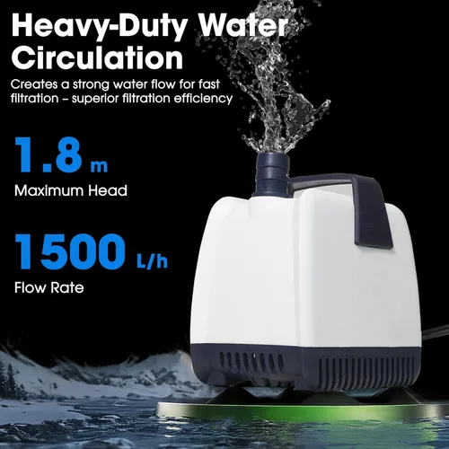 Miniatura 4 de Bomba de agua para acuario para cambio de agua de pecera, pequeña bomba sumergible para acuario de 25 W, mini bomba de agua para acuarios, bomba