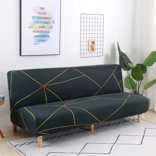 Miniatura 28 de Beacon Pet Funda estampada para futón, fundas elásticas para sofá cama, tamaño matrimonial, individual, queen, sin brazos, fundas protectoras
