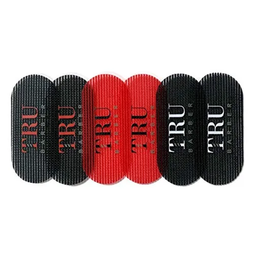 TRU BARBER HAIR GRIPPERS ® 3 COLORES PAQUETE PAQUETE DE 6 PIEZAS PARA HOMBRE Y MUJER, SALÓN Y BARBERÍA, PINZAS PARA EL CABELLO, Agarres para el
