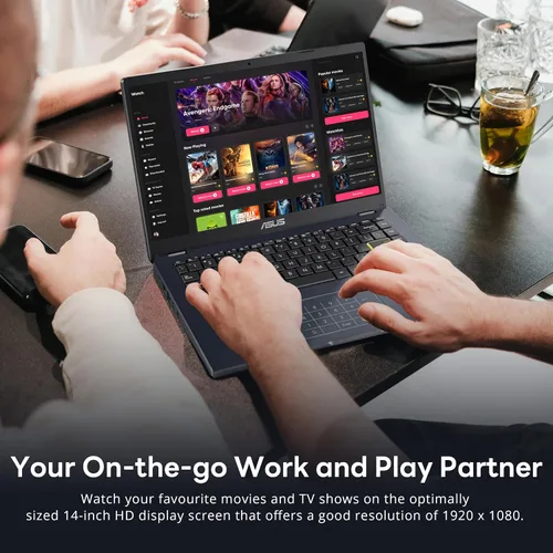 Miniatura 6 de ASUS Vivobook Go 14" FHD Business Laptop, Intel Celeron N4500, 4GB DDR4 RAM, 1.12TB Storage(128GB eMMC & 1TB Docking Station Set), Intel UHD