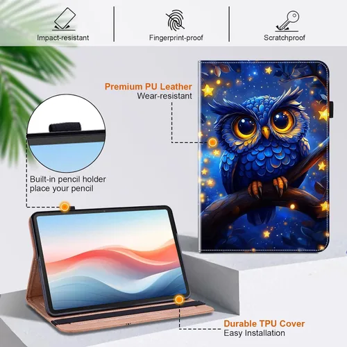 Miniatura 2 de Funda para Samsung Galaxy Tab S5e 10.5 2019 Modelo SM-T720/T725/T727 Tablet con Soporte para Lápiz, Cubierta de Diseño de Billetera con Soporte
