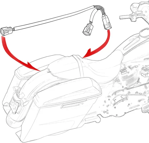 Miniatura 5 de TCMT Clear Len King Trunk LED Tail Light Assembly Wiring Harness Fits For Harley Touring Road King Road Street Electra Glide Tri Glide Ultra Limited