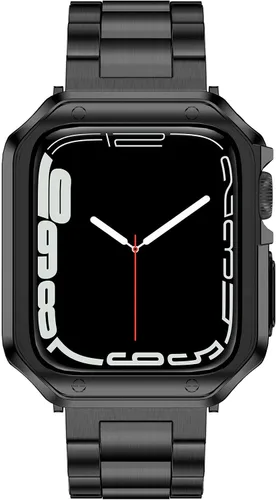 Miniatura 8 de Paquete de 3 correas diseñadas para Apple Watch, correa de pulsera para i-Watch Series 9 8 7 6 5 4 3 2 1 SE, cadena de metal de acero inoxidable