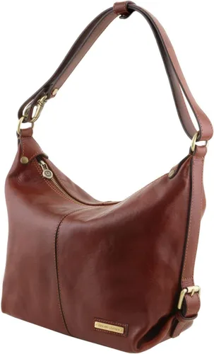 Miniatura 9 de Tuscany Leather Sabrina Bolso hobo de piel, Negro