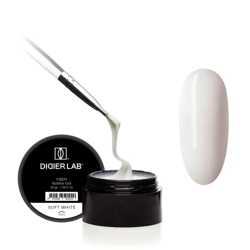 Miniatura 5 de DIDIER LAB Fiber Builder Gel Natural - Gel constructor autonivelante sin HEMA para uñas, gel constructor de uñas de fibra de vidrio LED ultra fuerte