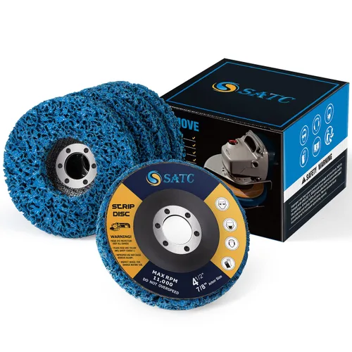 S SATC Discos de pelado de 4-1/2" x 7/8" Rueda removedor de óxido para quitar pintura, 5 unidades de discos de tira Bule Oxidación Política Rueda de
