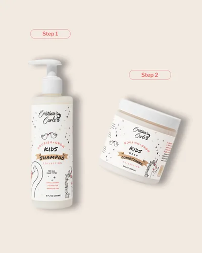 Miniatura 4 de Cristina's Curls Champú para niños: limpieza suave del cuero cabelludo que aumenta la acumulación sin sequedad