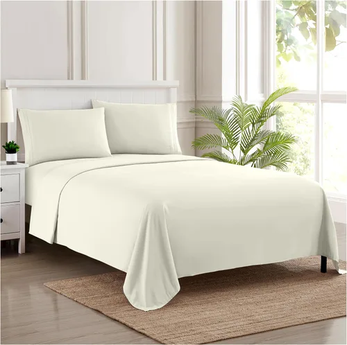 Miniatura 59 de Juego de sábanas de 1800 hilos – Sábanas de microfibra cepillada suave de calidad egipcia – Juego de ropa de cama de lujo con sábana encimera