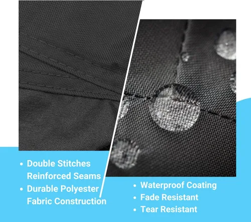 Miniatura 4 de EliteShield Cubierta impermeable Quad 4 x 4 UTV, cubierta de almacenamiento SXS para vehículo utilitario resistente, color negro se adapta hasta 108