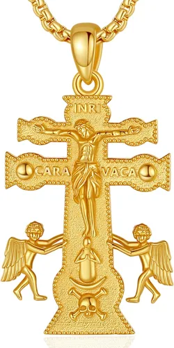 Miniatura 237 de EUDORA Collar de plata de ley 925, San Cristóbal y San Benito, San Miguel, Virgen María, San Judas Tadeo, Cruz de Buen Pastor y Arcángel, Medalla