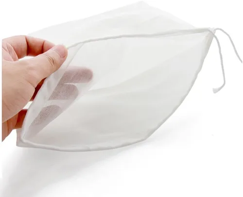Miniatura 8 de MyLifeUNIT Bolsa de sopa, bolsa de malla de algodón para tamaño grande 10" x 12", juego de 4