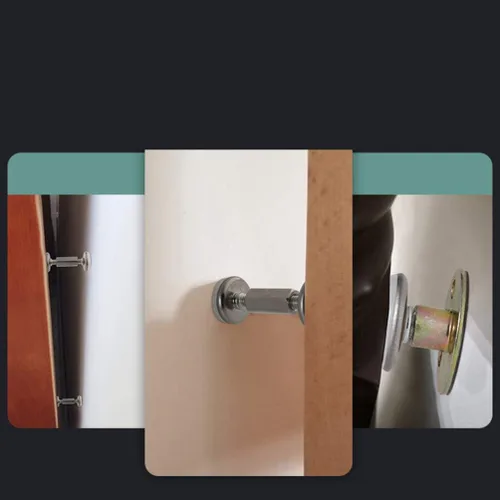 Miniatura 2 de LIFKOME 4 unids estabilizador anticolisión cabecera fijador cama anti sacudidas herramienta cabecera soporte de pared anti temblor cabecera tapón