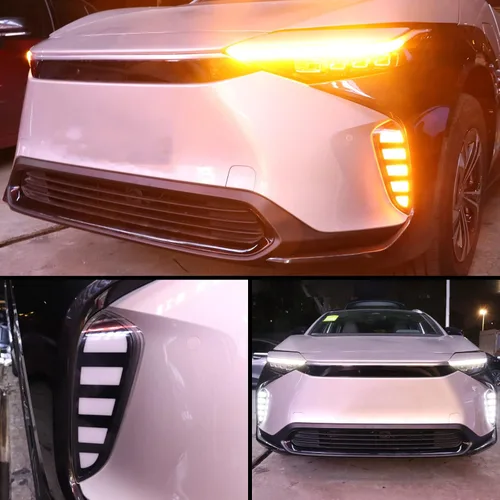 Miniatura 6 de Switchback - Lámpara LED antiniebla frontal blanca y ámbar con destello dinámico LED intermitente – Compatible con Toyota bZ4X 2023 XLE Limited