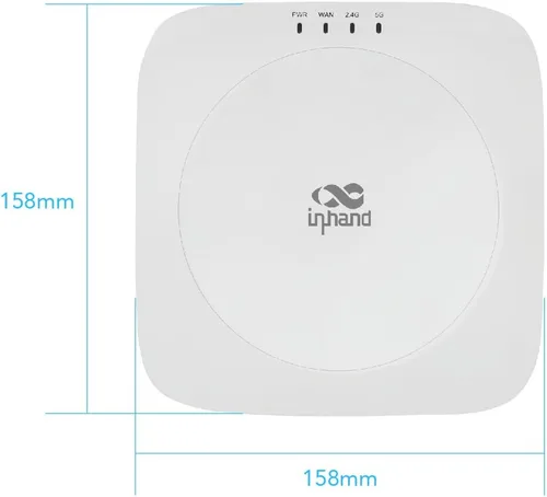 Miniatura 3 de InHand Networks EAP600 Wi-Fi 6 Punto de acceso (AX3000) – AP inalámbrico empresarial gestionado en la nube para alta densidad, doble banda 802.11ax