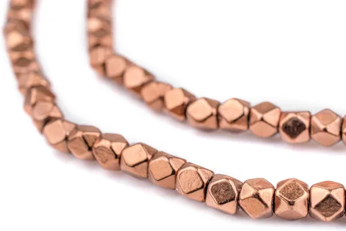 Miniatura 19 de cornerless cubeta abalorio – Full hebra de facetado étnico abalorio espaciadores – el de metal pecho (2.2 yard, oro)