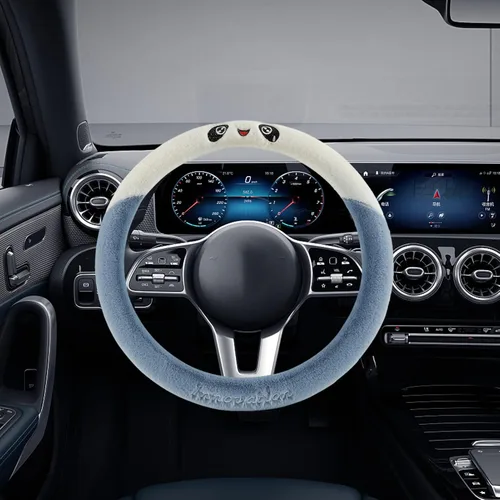 Miniatura 6 de awakentti Fundas de felpa para volante, fundas antideslizantes para volante con agarre ergonómico, productos de ajuste automotriz para minivan