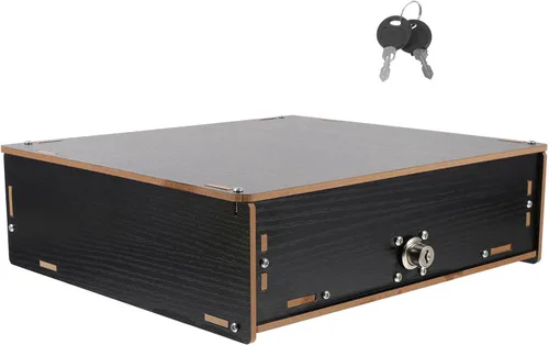 VILLCASE Cajón manual de registro para sistema de punto de venta Cajón de efectivo con bandeja extraíble Cerradura de llave Organizador de dinero de