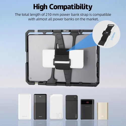 Miniatura 2 de Nitze Correa para Power Bank, Soporte para Power Bank con Tornillos de 1/4" para Equipos de Cámara y Monitor - N22-C1