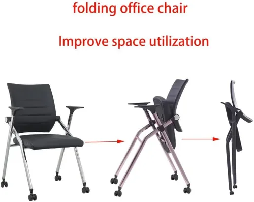 Miniatura 6 de Silla de oficina plegable, silla de escritorio plegable ergonómica para oficina en casa, silla de oficina plegable, silla de escritorio plegable