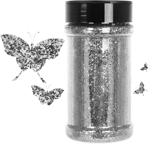 Miniatura 8 de Purpurina blanca ultrafina, 16 oz (1 lb), purpurina fina para manualidades de resina, uñas, vasos, slime, cosméticos y decoración de festivales