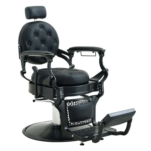 Miniatura 10 de Silla de peluquería para peluquería, resistente, 700 libras, para estilista, peluquero, belleza, tatuaje masaje (cuadrado negro)