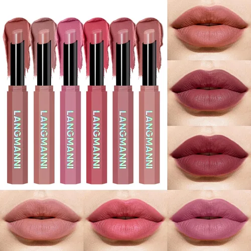 Miniatura 21 de BestLand Juego de 12 Labiales Líquidos Mate + Lápices Delineadores de Labios, Juego de Maquillaje de Labios de Un Solo Paso, Pigmento Aterciopelado