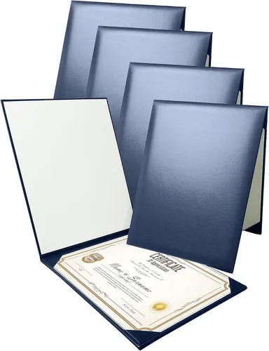Miniatura 9 de Gradplaza Cubierta de diploma personalizada para graduación, documentos, soporte de diploma de certificado de cuero sintético liso