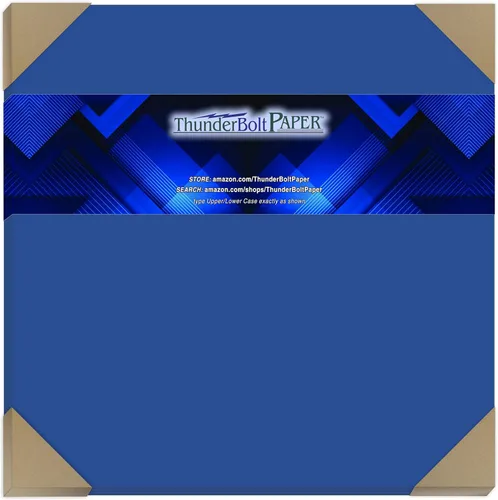 Miniatura 7 de 25 hojas de papel de portada/tarjeta de color azul real brillante 65#, hojas de 11 x 17 pulgadas, tamaño tabloide o libro mayor - cartulina ligera