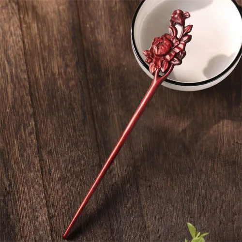 Miniatura 5 de Palo de madera tallada para mujer, hecho a mano, para cabello largo, palillos para moños, tenedor de madera para peinar el cabello