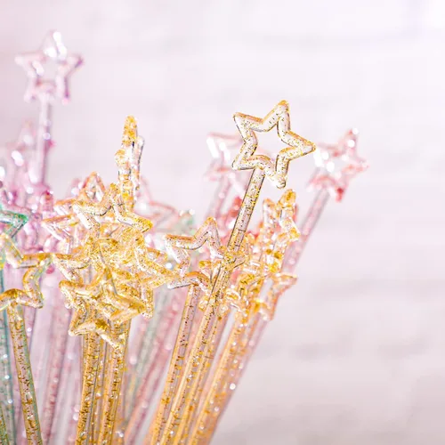 Miniatura 6 de Mudder 100 palitos Swizzle de 9.1 pulgadas, agitadores de cóctel de plástico para bar, de plástico desechable, estrella superior de cristal