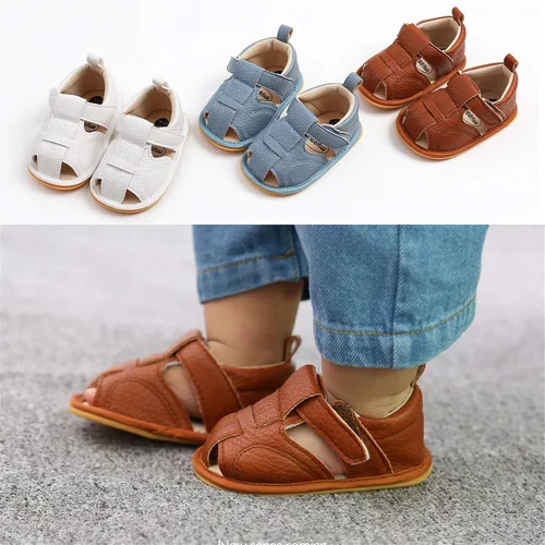Miniatura 2 de RVROVIC Sandalias para bebés niños y niñas, zapatos de verano de primera calidad para exteriores, ligeras, suaves, antideslizantes, suela para niños