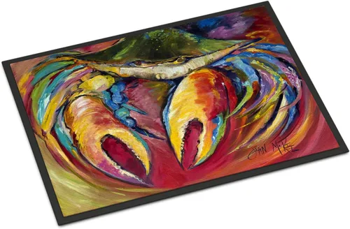 Miniatura 64 de Caroline's Treasures JMK1017JMAT - Tapete de caza de rana garza azul, 24 x 36 pulgadas, tapete para puerta delantera, interior y exterior