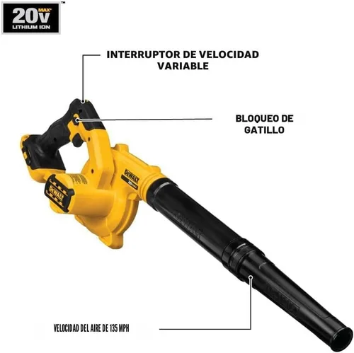 Miniatura 2 de DeWalt DCE100B 20 V Max soplador compacto Jobsite