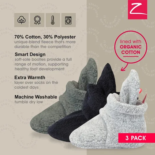 Miniatura 4 de Zutano - Botines de forro polar unisex para recién nacidos y bebés