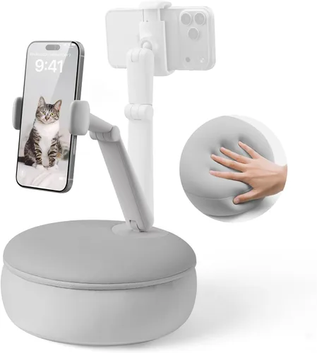 Miniatura 10 de SAIJI 【Magnético】Soporte para teléfono celular para cama, mini soporte de almohada Kindle con brazo elevado de doble eje, soporte para teléfono