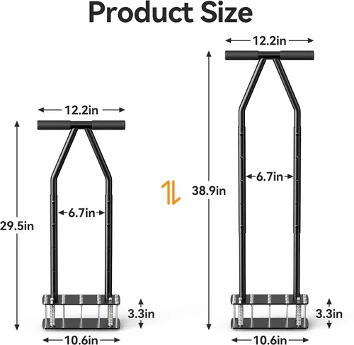 Miniatura 3 de Herramienta aireadora manual para césped – 15 picos de acero resistente, diseño de limpieza automática con resorte, premontado para aflojar el suelo