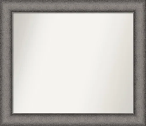 Miniatura 128 de Amanti Art Espejo de pared personalizado no biselado (24.5 x 24.5 pulgadas), marco gris marrón alta, varios tamaños personalizados, espejo de baño