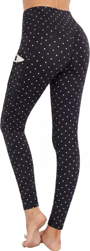 Miniatura 10 de PHISOCKAT Pantalones de yoga de cintura alta para mujer con bolsillos, leggings para mujer con control de abdomen, leggings de entrenamiento