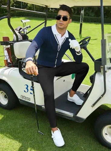 Miniatura 7 de JMIERR Pantalones de golf para hombre Pantalones deportivos elásticos casuales ajustados para senderismo, viajes, trabajo, pantalones de vestir