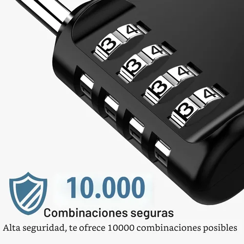 Miniatura 2 de Puroma - Candado impermeable de combinación de 4 dígitos, para intemperie, para casillero escolar o deportivo, valla, caja de herramientas, puerta