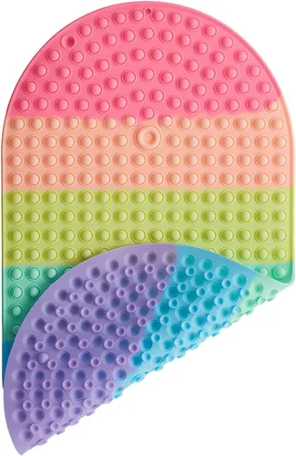 Miniatura 8 de Alfombra de Silicona Antideslizante para Bañera y Ducha, Alfombra Antideslizante para Piso de Ducha con Masaje de Burbujas de 27 x 15 Pulgadas