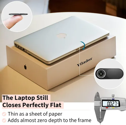 Miniatura 2 de Yilador Funda para cámara de laptop, funda ultradelgada para cámara web para iPhone, iPad, MacBook Pro, computadora, iMac, teléfono celular