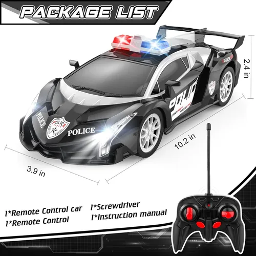 Miniatura 6 de Growsland Coche de Control Remoto Coches RC para Niños 4-7 8-12, Juguetes de Coches para Niños con Luz Intermitente Genial, Juguetes de Coches
